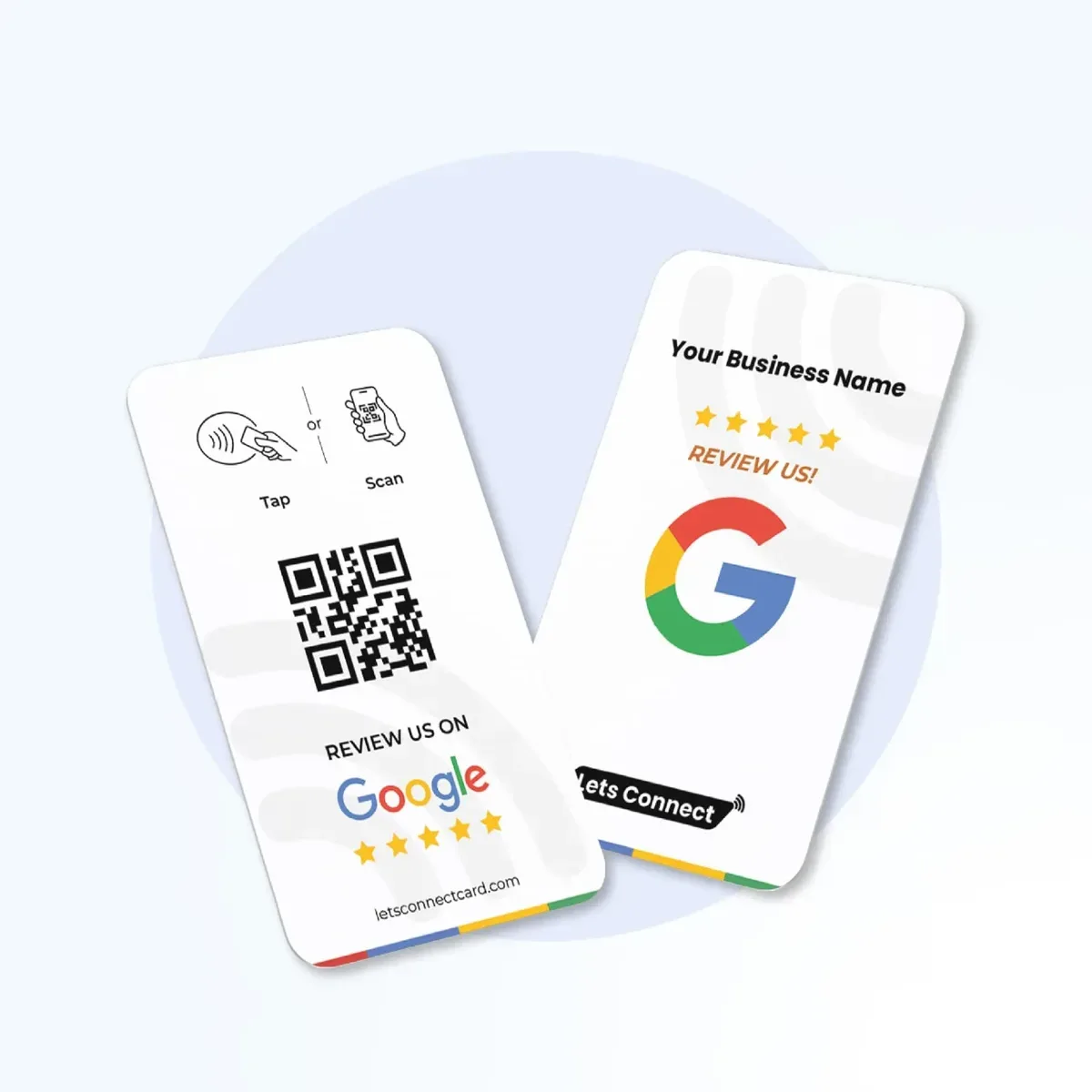 Unbranded NFC Google Review Card with QR code